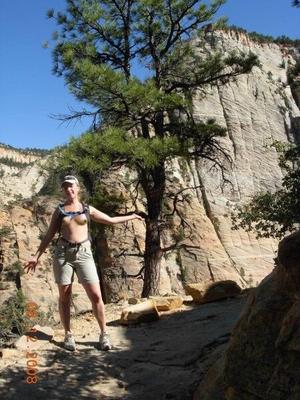 Hiking topless