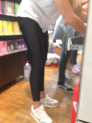 Todays voyeur candid girls in leggins skirt thong edition