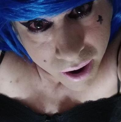 Nahaufnahme eines Crossdressers