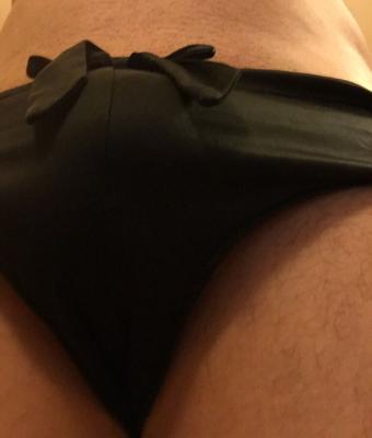 Whoops I pissed in my wifes satin panties!