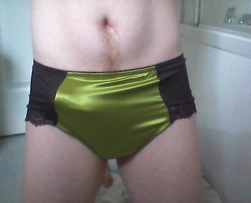 Black and green panties