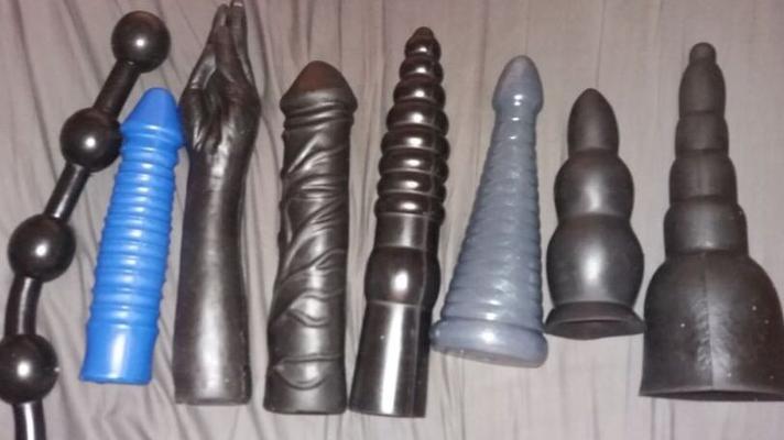 My sextoy collection dildos, buttplug and analbeads