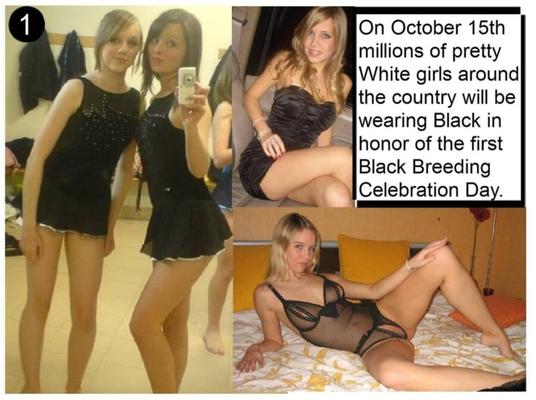 Black Breeding Day White Girls Celebrating