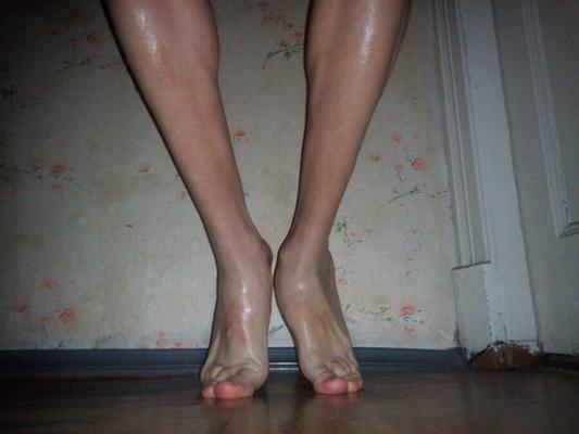 My Flat Footed Legs In Oiled