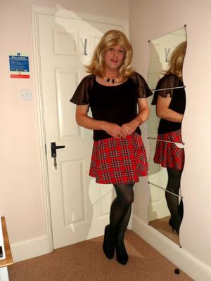 CD Nicola in Red Plaid Skirt