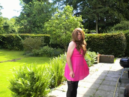 Me in my new pink dress