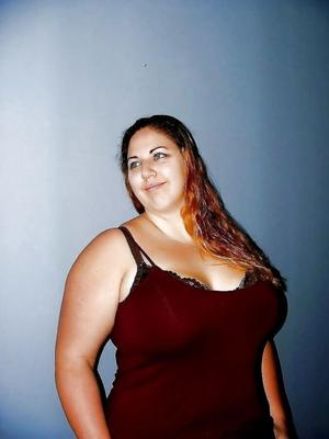 Perfect big titted BBW with awesome belly