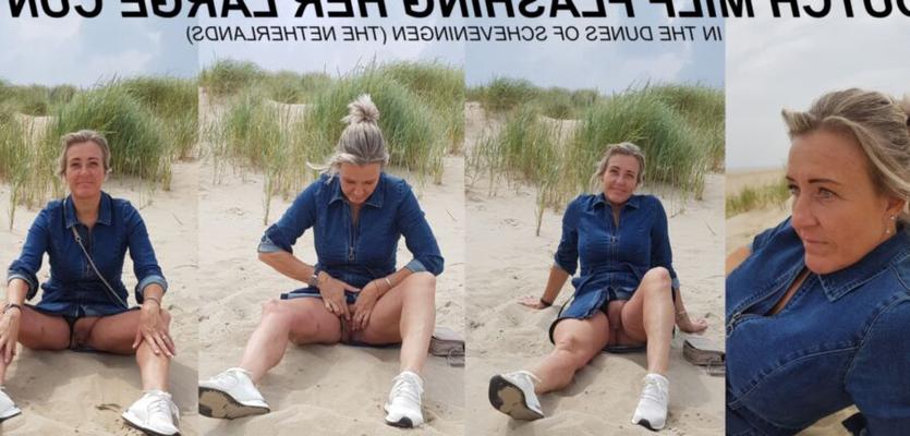 MILF hollandaise dans les dunes de Scheveningen (Pays-Bas)