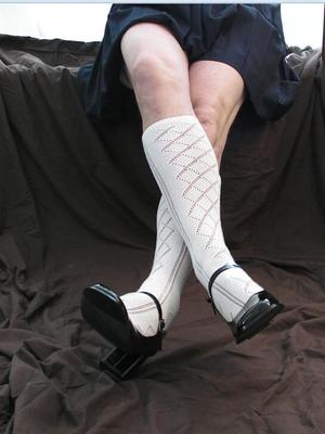 sissy white kneesocks