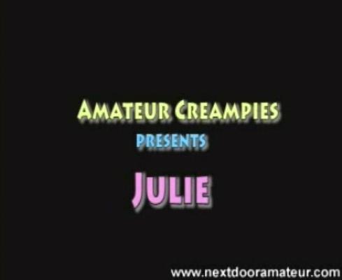 Julie - umhüllte Amateur-Creampies