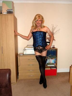 CD Nicola in Blue Corset Again