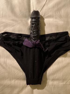 Wife&#;s dildo and panties