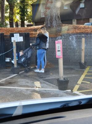 Nice young mum in tight blue jeans