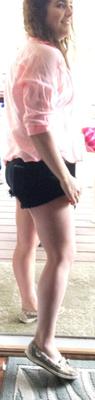 Candid Friend Short Shorts Butt Cheeks