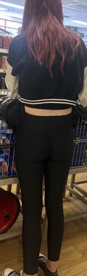 Amateur Creep Shot   Black Leggings 