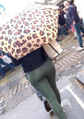 Leggings on a rainy day