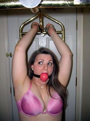 Ballgagged gordito maduro