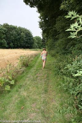 Anna nude in a barley field