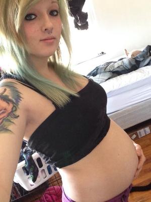 Preggo Punk Chick Selfies