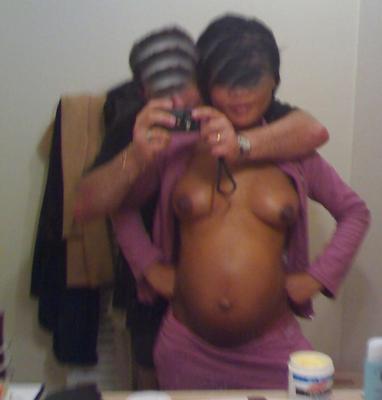 Young Ebony pregnant