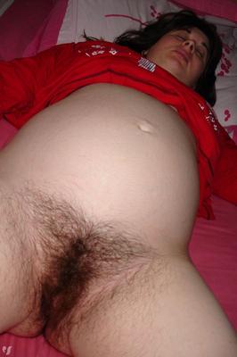 Hairy pregnant french mom