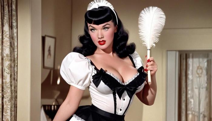 Betty Page como sirvienta - IA