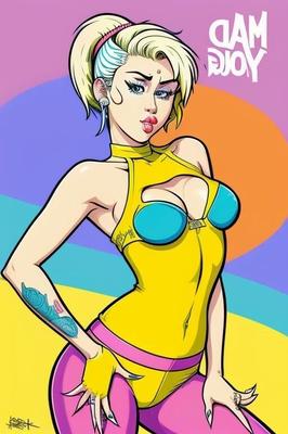 Miley Cyrus Mad Magazine Anime AI Generated