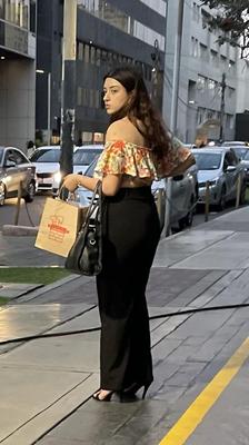 Latina teens leaving work Feet hunting