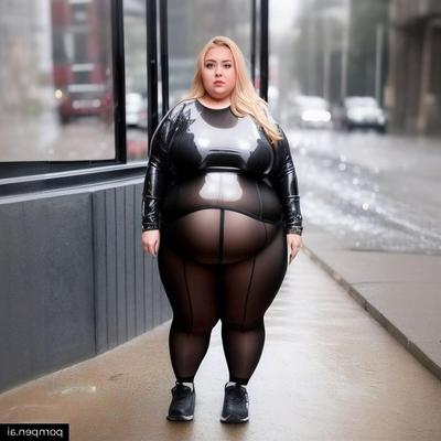 Chicas SSBBW bajo la lluvia [AI]