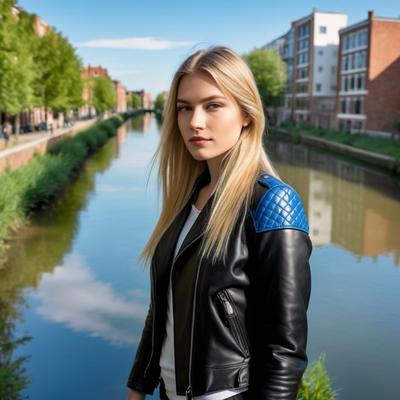 A.I. Dutch Blond in Leather Jacket