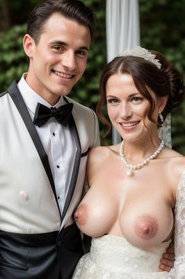 AI Brides with Bare Breasts Realistic