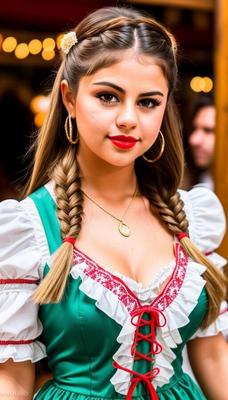 Selena Gomez  dirndl AI