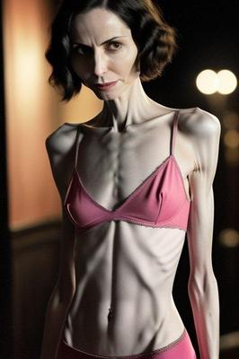 Anorexic woman