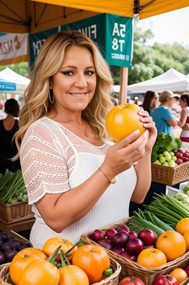 Mi madre recibiendo IA - MILF en el mercado de agricultores