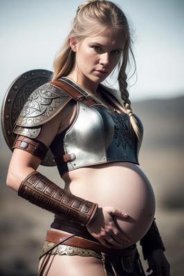 Pregnant shield maiden