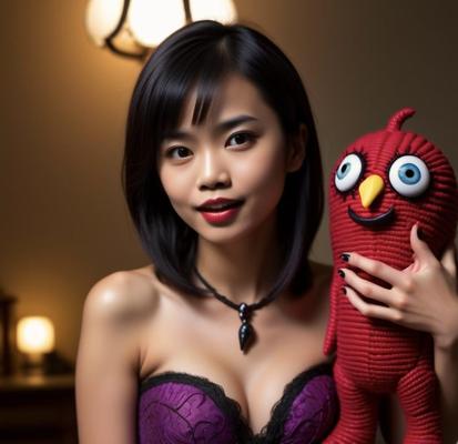 Asian Lingerie Models and their Imaginary Friends 