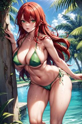 (AI Generated Hentai) Swimsuit Centerfold w/ Cassie