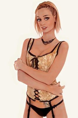 Erica - gold corset