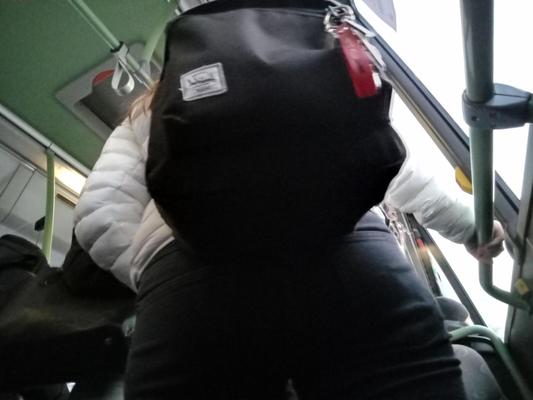 Perfect angle ass pictures in a bus