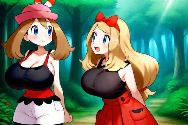 Möge Serena Pokemon Busty Trainer laktieren Melken KI